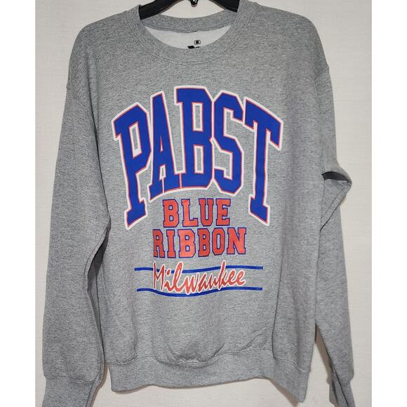 Pabst blue ribbon beer Milwaukee men's medium sweatshirt - Picture 1 of 5